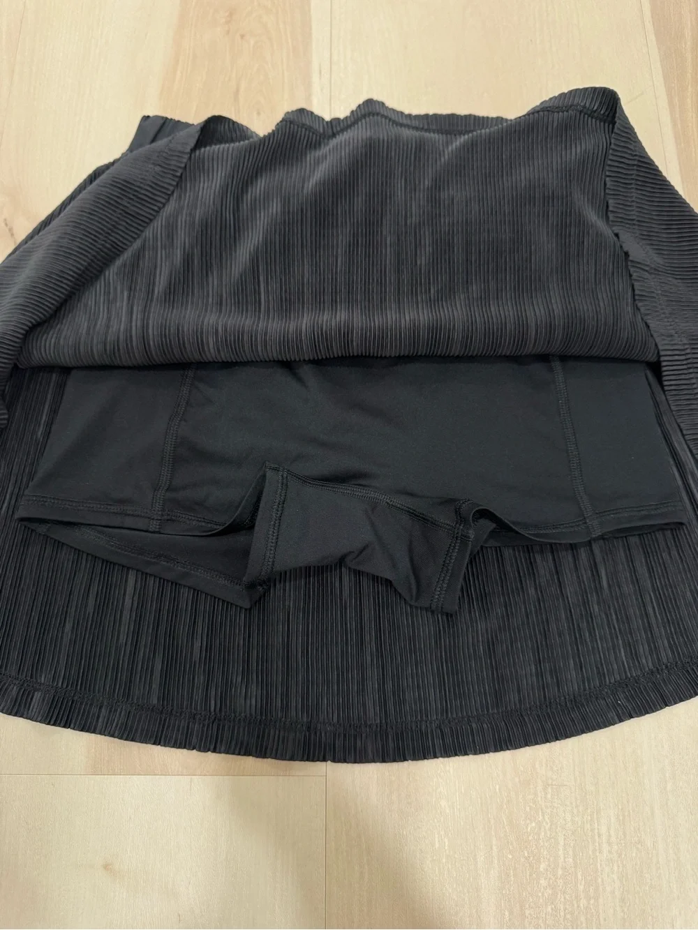 EUC ALO Yoga Micro Plisse Tennis Skirt Skort Black Women's XS *See Measurements